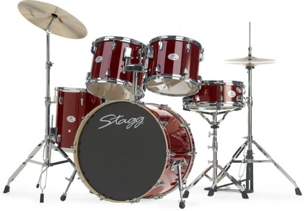 STAGG TIM322 WR ударная установка. В комплекте: BD 22" x 16" (20 лагов) - TT 12" x 9" (12 лагов)