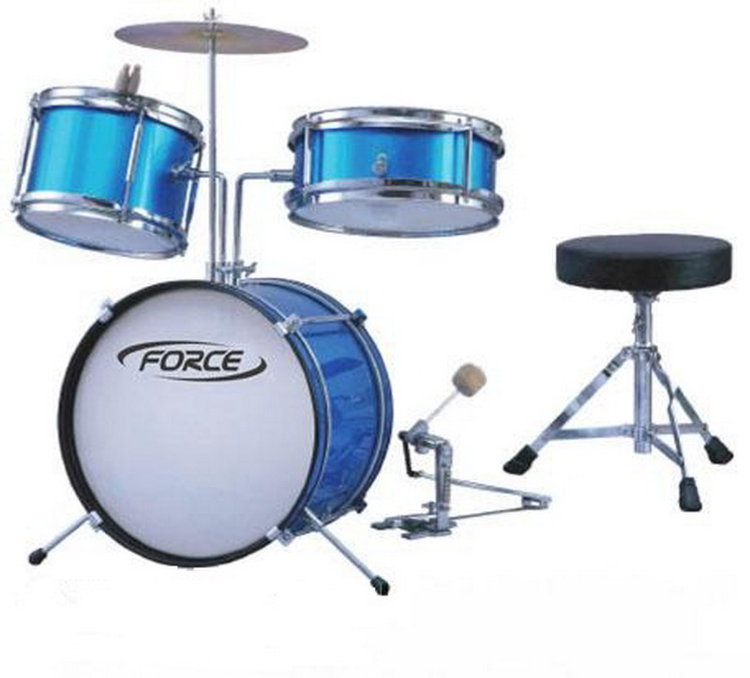 FORCE DSC-401BL Детская ударная установка (13"+8"+10"+1 стойка тар., стул, тарелка), цвет - синий