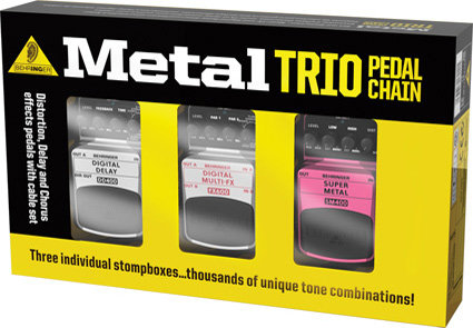 BEHRINGER METAL TRIO TPK985 Набор педалей эффектов для электрогитары (Distortion, Multi-FX and Digital Delay)