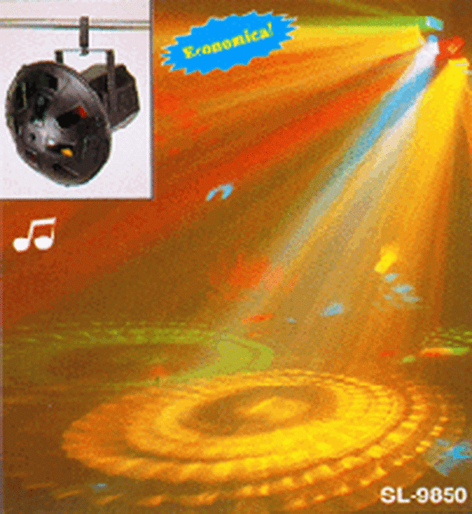 INVOLIGHT SL9850 devillight (цена с лампой) вращ. веник цвет.гобо