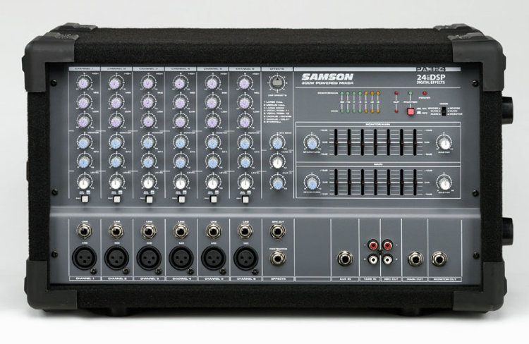 SAMSON PA324 Активный микшер 6 входов/ 2х150 W/ 24-бит DSP/ 3-полос EQ S