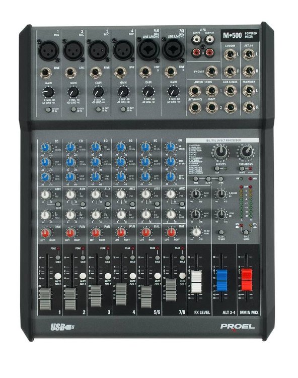 PROEL M500USB Активный микшерный пульт