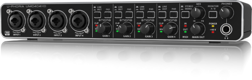 Behringer UMC404HD - аудиоинтерфейс, 4 входа, 4 выхода, микр. пред. MIDAS