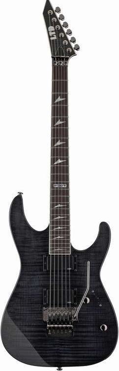 LTD M-200FM/STBLK эл.гитара, агатис/клен, сквозной гриф 25,5", ESP LH-301, Floyd Rose, 24 лада, цвет STBLK (See Thru Black)