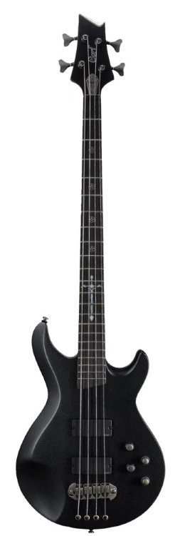CORT EVL-Z6B BKMS бас-гитара, 4-х струнная, Black Satin (черный матовый металлик)