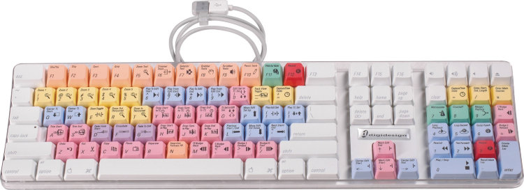 DIGIDESIGN PRO TOOLS CUSTOM KEYBOARD FOR MAC Компьютерная клавиатура для работы в системе Pro Tools, использует те же символы и кодовые цвета как и контрольные консоли Digidesign