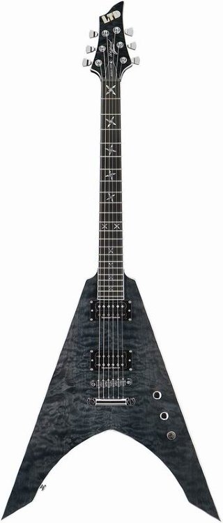 LTD NINJA-600 NT/STBLK/QM Michael Amott, эл.гитара, кр.дерево/клен, S.Duncan SH-4/SH-1, Tune-O-Matic, 22 лада, цвет STBLK