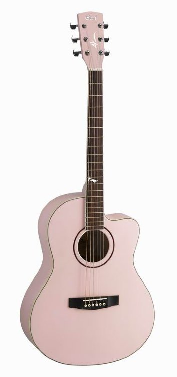 CORT JADE2 PPM W/BAG Акустическая гитара с чехлом, Pearl Pink Metallic (жемчужно-розовый металлик)