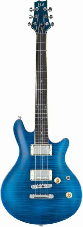 LTD PB-500/STB л.гитара, кр.дерево/клен, , S.Duncan APH-1, Tune-O-Matic, 22 лада, цвет STB (See Thru Blue)