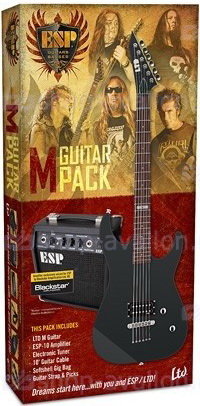 LTD M GUITAR PACK BLKS Гитарный комплект: эл. гитара LTD M-10, комбо ESP-10, тюнер, чехол, ремень, шнур, медиаторы