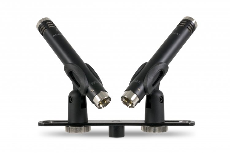 M-AUDIO PULSAR LL MATCHED PAIR Комплект и 2х (стерео) профессиональных конденсаторных инструментальных микрофонов, кардиоида, позолоченная диафрагма(3/4"" x 6 микрон), 20 Hz - 20kHz, идеально-ровная АЧХ +/- 1dB, держатель на стойку+кранштейн, футляр из де