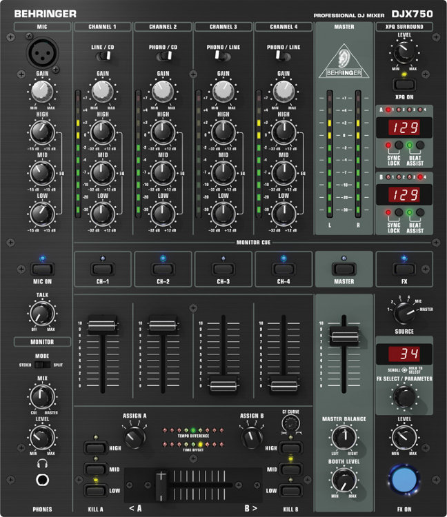 BEHRINGER DJX750 DJ микшер