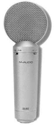M-AUDIO SOLARIS PROFESSIONAL CONDENSER MICROPHONE Профессиональный конденсаторный микрофон изготовленный по FET® технологии, кардиоида, большая позолоченная диафрагма(1,1" x 3 микрон), 20 Hz - 20kHz, идеально-ровная АЧХ во всём диапозоне +/- 1dB, подвес,