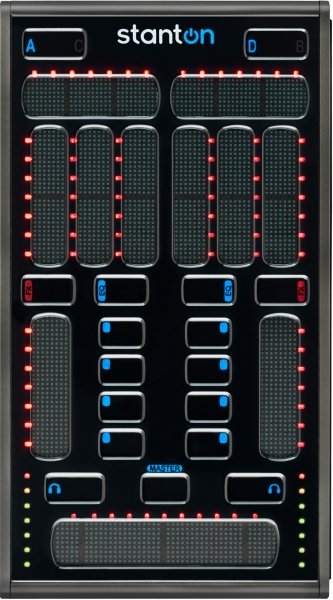 STANTON SCS3M Аппаратный контроллер для микширования музыки в DJ программах, на мобильном компьютере, USB интерфейс, сенсорные площадки, триггеры, светодиодная индикация