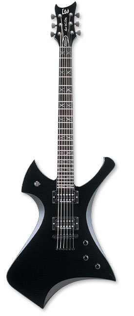 LTD AXXION электрогитара, подписной инструмент Dave Mustaine (группа Megadeth), красное дерево, привинченный гриф 25.5", Seymour Duncan, бридж tune-o-matic, 24 лада. цвет черный