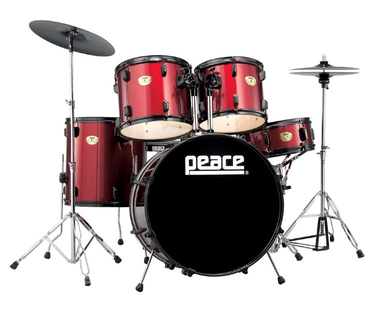 DP-2216-5 (Wine Red #25) Ударная установка из 5-ти барабанов серии Marauder, хромированные(цвет #11)
