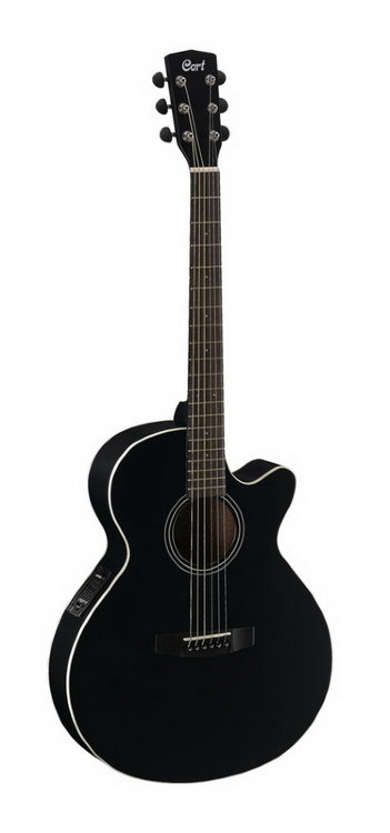 CORT SFX1F BKS Электроакустическая гитара, Black Satin (черный матовый)