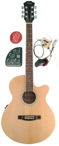 STAGG SW206CBB (N,BK) Электроакустическая гитара