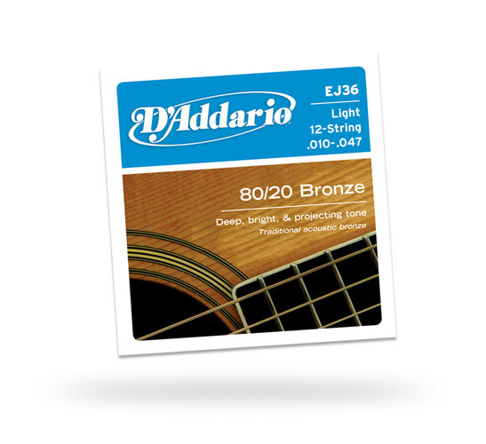 D`ADDARIO EJ36 Комплект струн для 12-струнной гитары