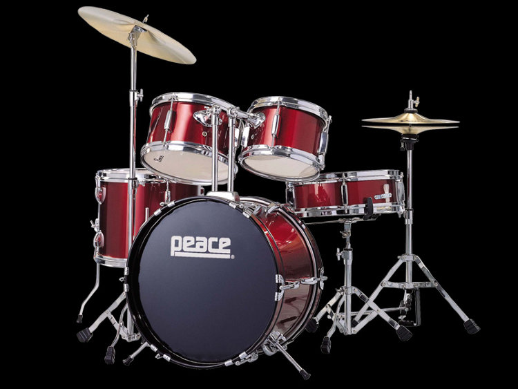 DP-16JDN-5 JUNIOR (Red #13) Детская ударная установка из 5-ти барабанов серии Junior, лаги и обручи