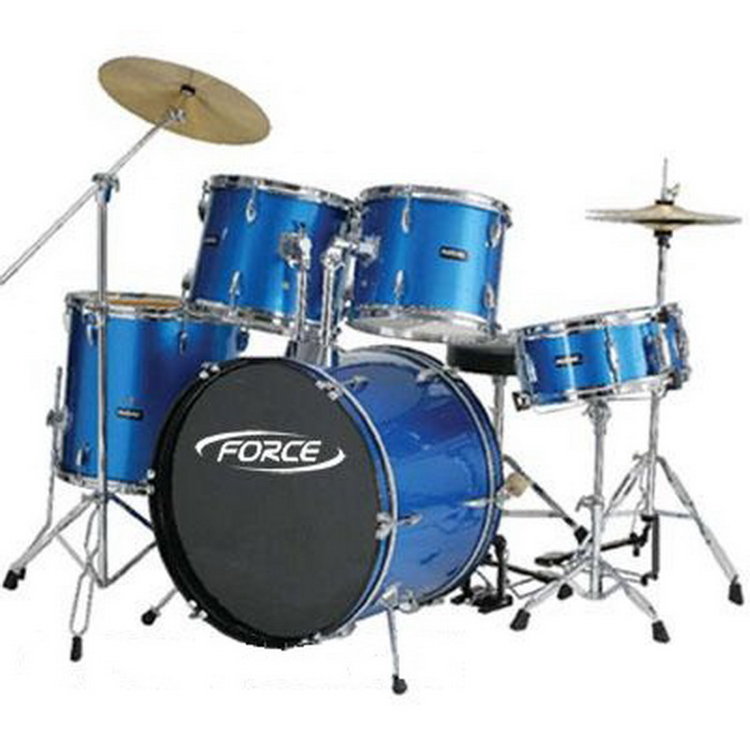 FORCE DSC-3003N/BL Ударная установка (22"+16"+13"+12"+14"+1 стойка тар., стул, 3 тарелки), цвет - синий