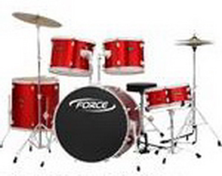 FORCE DSC-3003N/RD Ударная установка (22"+16"+13"+12"+14"+1 стойка тар., стул, 3 тарелки), цвет - красн