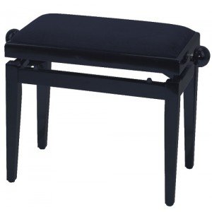 GEWA FX Piano Bench De Luxe Black Matt Black Seat Банкетка