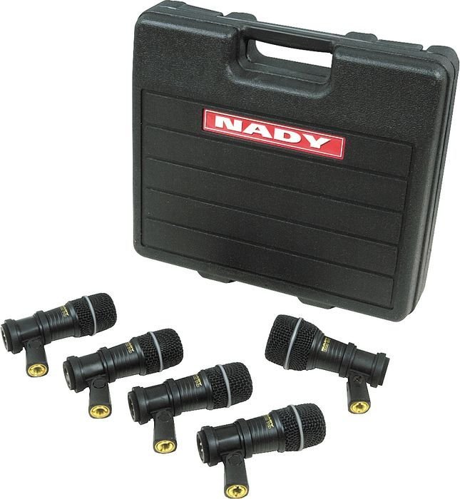 NADY DMK5 Набор микрофонов для подзвучки ударных DM 70 (4 шт.), DM 80 (1шт.), пластиковый кейс