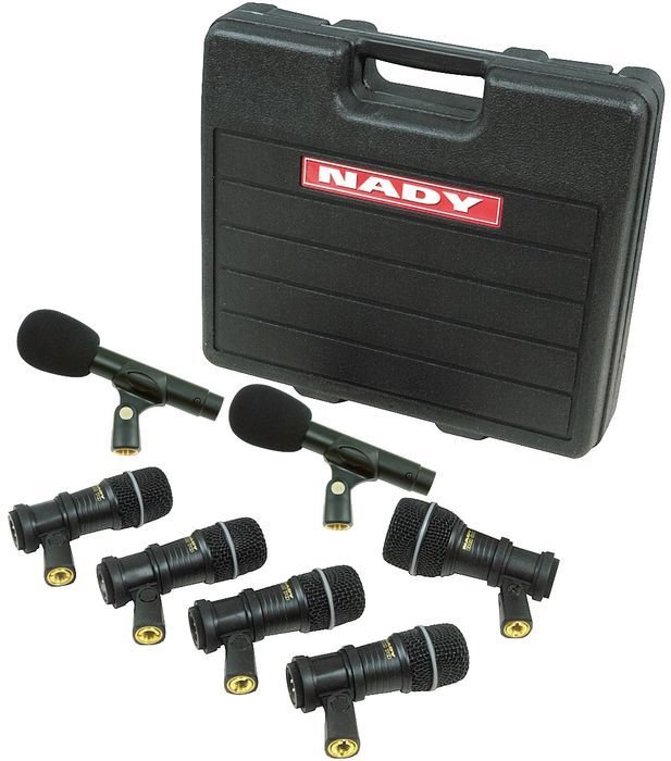 NADY DMK7 Набор микрофонов для подзвучки ударных DM 70 (4 шт.), DM 80 (1шт.), CM 88 (2 шт.), пластиковый кейс