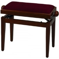 GEWA FX Piano Bench De Luxe Cherry Tree High Gloss Dark Red Seat Банкетка