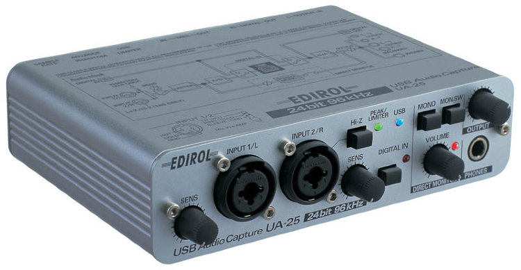EDIROL UA-25 Интерфейс