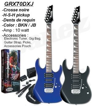 IBANEZ GRX70DXJU BLACK NIGHT NEW JUMPSTART PACKAGE Комплект гитариста
