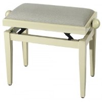 GEWA FX Piano Bench De Luxe Ivory High Gloss Beige Seat Банкетка