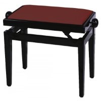 GEWA FX Piano Bench De Luxe Mahogany High Gloss Dark Red Seat Банкетка