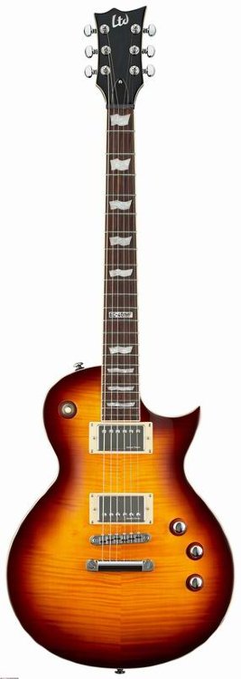 LTD EC-401VF/FCSB электрогитара корпус из красного дерева с кленовым верхом, вклеенный гриф из красного дерева с накладкой из палисандра, мензура 24,75", звукосниматели Seymour Duncan SH-4/SH-1