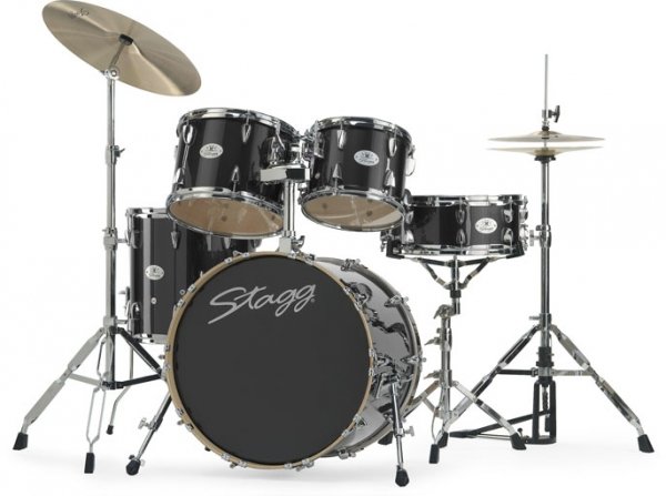 STAGG TIM ST 20 BK Ударная установка, BD - 20", TT - 10", 12" с держателями, FT - 14", металлический малы
